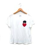 Tシャツ カットソー 半袖 ワンポイント 40 ホワイト 白 /KT39