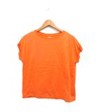 Tシャツ カットソー 半袖 コットン シンプル F オレンジ 橙色 /KT41