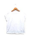 Tシャツ カットソー 半袖 コットン シンプル F ホワイト 白 /KT42