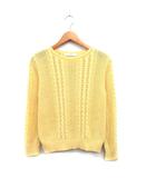 エフデ ef-de ニット セーター 長袖 コットン シンプル 9 イエロー 黄 /KT20