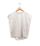 イエナ IENA フレンチスリーブ Tシャツ カットソー 丸首 無地 コットン 綿 ベージュ /FT26