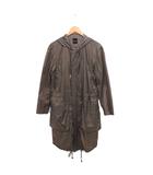 ドゥーズィエム クラス ラリュー DEUXIEME CLASSE L'ALLURE フード モッズコート ロング ドローストリング 比翼仕立て ジップアップ M カーキ /NT26