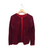 ポールスミス ブラック Paul Smith BLACK 国内正規品 ニット ジャケット ウール混 ボートネック モヘヤ混 ジップアップ XL 赤 レッド /NT3