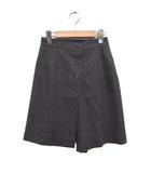 国内正規品 ラップスカート ミニ 台形 無地 ウール 7 グレー 灰 /FT