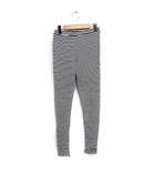 ホコモモラ JOCOMOMOLA ボーダー リブ パンツ レギンス コットン 綿 40 ホワイト 白 ブラック 黒 /FT27