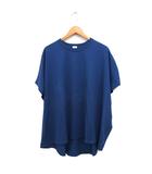 イエナ IENA オーバーサイズ Tシャツ カットソー フレンチスリーブ 丸首 無地 コットン 綿 ブルー 青 /FT28