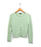 ポールスミス ブラック Paul Smith BLACK 国内正規品 ニット カーディガン 長袖 丸首 配色ライン シルク混 M ライトグリーン 緑 /FT43