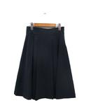フレア スカート 膝丈 シンプル 1 ネイビー 紺 /KT6