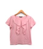 カットソー Tシャツ 半袖 フリル シンプル 2 ピンク /KT40