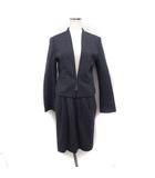  ブリリアントステージ Brilliantstage スカートスーツ ノーカラー ジャケット タック タイトスカート ミニ アンゴラ混 ウール チャコール /FT1