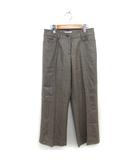 ミラショーン mila schon ヘリンボーン スラックス ストレート ウール ストライプ ジップフライ 42 ベージュ /NT15