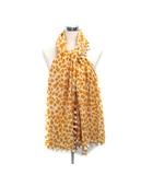 ヌキテパ NE QUITTEZ PAS! ストール ボンボン ヒョウ柄 オレンジ 橙色 /KT7