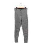 ザラ ZARA 千鳥柄 レギンス ストレッチ フロントジップ XS ブラック 黒 /FT7