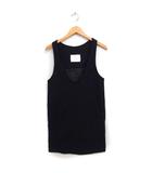 エフデ ef-de ジャンパースカート ノースリーブ ミニ 無地 ウール 9 ブラック 黒 /FT20