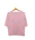 フリークスストア FREAKS STORE タグ付き カットソー Tシャツ 七分袖 コットン ボーダー F レッド 赤 /KT17