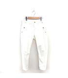 イエナ IENA ×LUXLUFT コラボ デニム テーパード パンツ センタープレス ジップフライ 27 アイボリー /TT