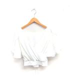 ギルドプライム GUILD PRIME ブラウス 前後2way カシュクール コルセット風 プルオーバー 半袖 34 ホワイト 白 /TT