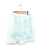 カールパークレーン KarL Park Lane フレア スカート チェック ミニ バックジップ L ミントグリーン 緑 /TT