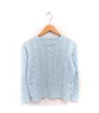 イエナ IENA ケーブル編み ニット セーター クルーネック 長袖 ライトブルー 青 /TT