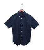 マッキントッシュ MACKINTOSH ドット シャツ カジュアル ボタンダウン コットン 綿 ラウンドヘム 半袖 38 紺 ネイビー /NT12