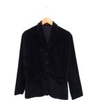 セオリー Theory ベロア テーラードジャケット シングル 無地 コットン 綿 2 ブラック 黒 /FT18