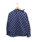 スナイデル SNIDEL チェック シャツ ブラウス 長袖 スタンドネック コットン 綿 F ネイビー 紺 /FT12