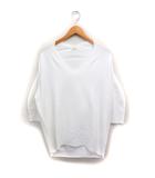イエナ IENA Vネック ニット セーター 7分袖 ドロップショルダー 無地 コットン 綿 ホワイト 白 /FT32