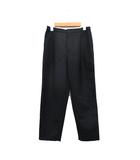 ヒューマンウーマン HUMAN WOMAN テーパードパンツ タック ウール シンプル SS ブラック 黒 /KT22