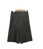 ヒューマンウーマン HUMAN WOMAN ガウチョパンツ センタープレス ウール シンプル SS ブラウン 茶 /KT25