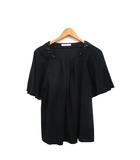 エムプルミエ ブラック M-Premier BLACK ブラウス シャツ 半袖 ビジュー 36 ブラック 黒 /KT28