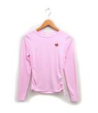 ナイキ NIKE 国内正規品 スポーツウェア リブ ギャザー カットソー ロゴワッペン ストレッチ 長袖 S ピンク /NT12