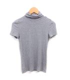 パトリツィアペペ PATRIZIA PEPE カットソー Tシャツ タートルネック ロゴワッペン 半袖 1 グレー /TT