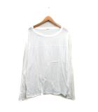 ウィムガゼット Whim Gazette カットソー Tシャツ 長袖 コットン シンプル F ホワイト 白 /KT23