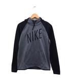 ナイキ NIKE 国内正規品 DRI-FIT パーカー ビッグロゴ ラグランスリーブ スポーツウエア M グレー 灰 ブラック 黒 /FT47