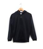 アディダス adidas 国内正規品 パーカー スリーストライプス 裏毛 スポーツウエア M ブラック 黒 /FT19