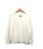 プラステ PLST ニット セーター 長袖 Vネック シンプル アイボリー 白 /KT40