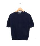 シンゾーン Shinzone ニット Tシャツ カットソー 半袖 丸首 無地 コットン 綿 F ネイビー 紺 /FT44
