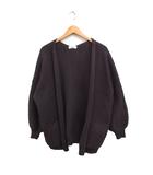 ビームスハート BEAMS HEART 柄編み ニット カーディガン オープン ブラウン 茶 /FT47