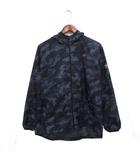 ニューバランス NEW BALANCE 国内正規品 カモフラージュ柄 ジップアップ パーカー ロゴプリント L ブラック 黒 グレー 灰 /FT18