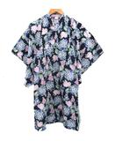  プティマイン petit main 子供服 紫陽花柄 浴衣 コットン 綿 130 ネイビー 紺 /FT39