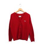 アーバンリサーチ ドアーズ URBAN RESEARCH DOORS × ペニーズ PENNYS ニット カーディガン Vネック ワンポイント アクリル M レッド 赤 /FT38