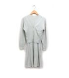 ジルバイジルスチュアート JILL by JILLSTUART アンサンブルニット ワンピース 長袖 ロング ケーブル編み リブ F ライトグレー /FT2