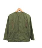 マカフィー MACPHEE トゥモローランド ミリタリージャケット ジップアップ コットン シンプル 34 カーキ /KT19