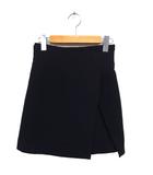 アプワイザーリッシェ Apuweiser-riche キュロット ショートパンツ フロントクロス バックジップ 無地 0 黒 ブラック /NT4