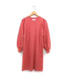 シュープリームララ Supreme.La.La. Supreme LaLa ニット ワンピース Iライン ロング リブ ボリュームスリーブ 長袖 M コーラルピンク /NT28