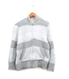 ジェラートピケ gelato pique ルームウェア ジップアップ フード ボーダー ワンサイズ ホワイト 白 /KT28