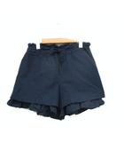 カオン Kaon キュロット パンツ リボン シンプル S ネイビー 紺 /KT9