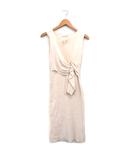 ロイヤルパーティー ROYAL PARTY リブ ニット ワンピース ロング ノースリーブ シンプル F ベージュ /KT20