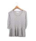 フォードミルズ FORDMILLS ニット セーター 七分袖 フレア ウール M グレー 灰 /KT36