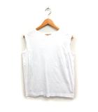 タンクトップ クルーネック サイドタック 無地 コットン 綿 2 ホワイト 白 /FT8